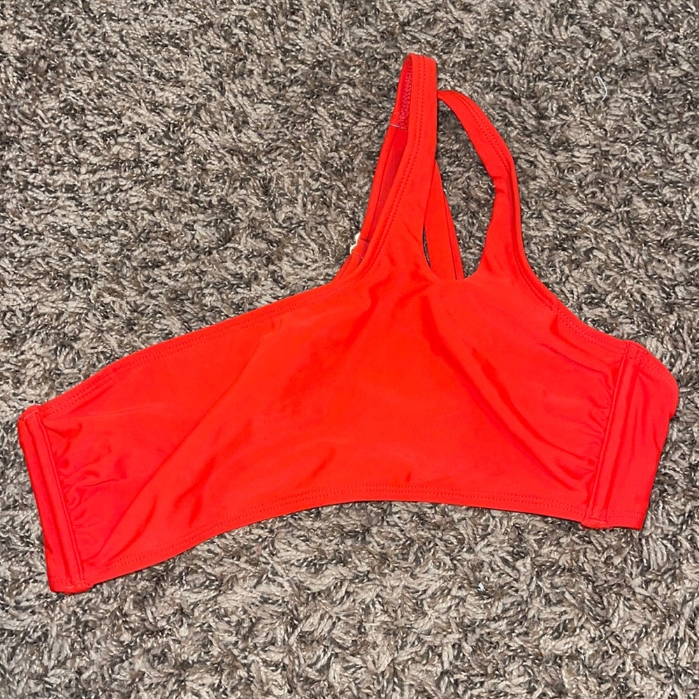 One shoulder bright red swimsuit top SWIM SUIT DEAL- mix or match bundle